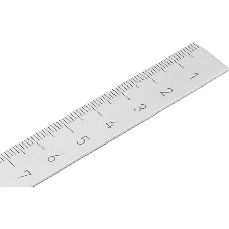 Scale Self Adhesive, Vertical L=700 15X1, T=1 Mm, Stainless Steel Bright, Zero Point Top, Scale Left